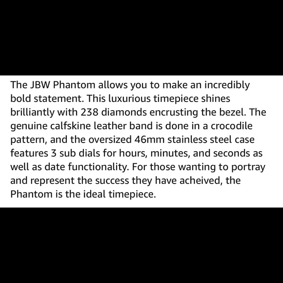 JB-6215-238-D "Phantom" Rose-Gold Diamond Watch - Picture 10 of 10